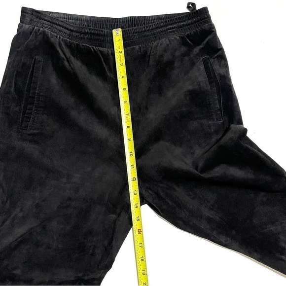 Evan Davies Woman Black Pig Suede Leather Pants Size 6 - Picture 13 of 15